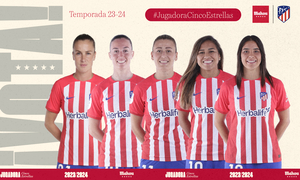Temp. 23-24 | Jugadora cinco estrellas Mahou septiembre | Atlético de Madrid Femenino
