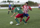 Juan Moreno, en un momento del partido amistoso disputado por el Atlético B en Marchamalo