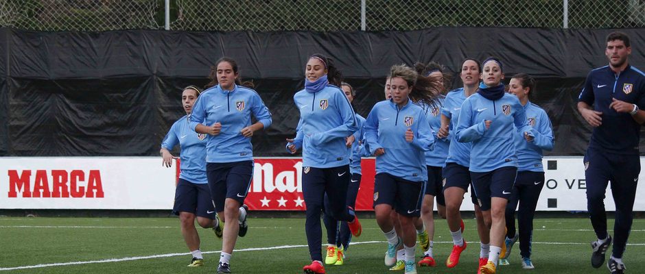 Temp. 2014-2015. Primer entrenamiento del Atlético de Madrid Féminas en el 2015