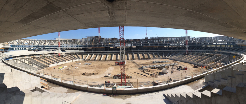 Imagen del Nuevo Estadio tomada el 17 de octubre de 2015
