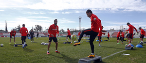 temporada 15/16. Entrenamiento en la ciudad deportiva de Majadahonda. Jugadores durante el entrenamiento
