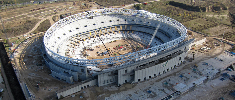 Nuevo estadio 5 de diciembre. Fotos aéreas. 
