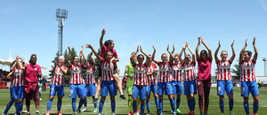 temporada 16/17. Partido Liga Ibedrola Atlético de Madrid Real Sociedad. Campeonas de Liga