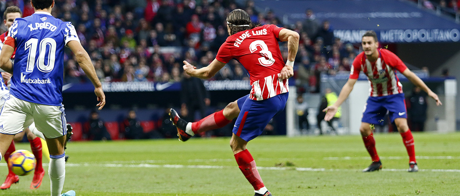 Temporada 17/18 | Atlético - Real Sociedad | Filipe Luis