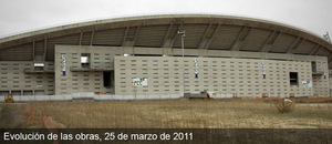 Obras del nuevo estadio del Atlético de Madrid 