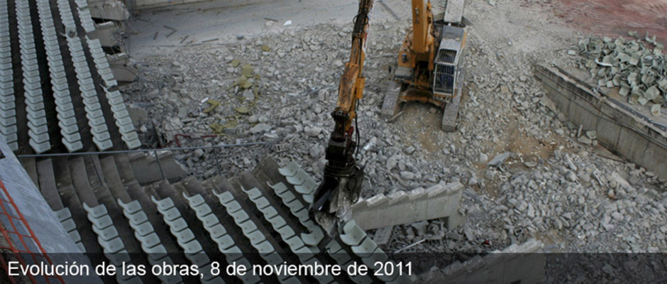 Obras del nuevo estadio del Atlético de Madrid (08/11/2011) 