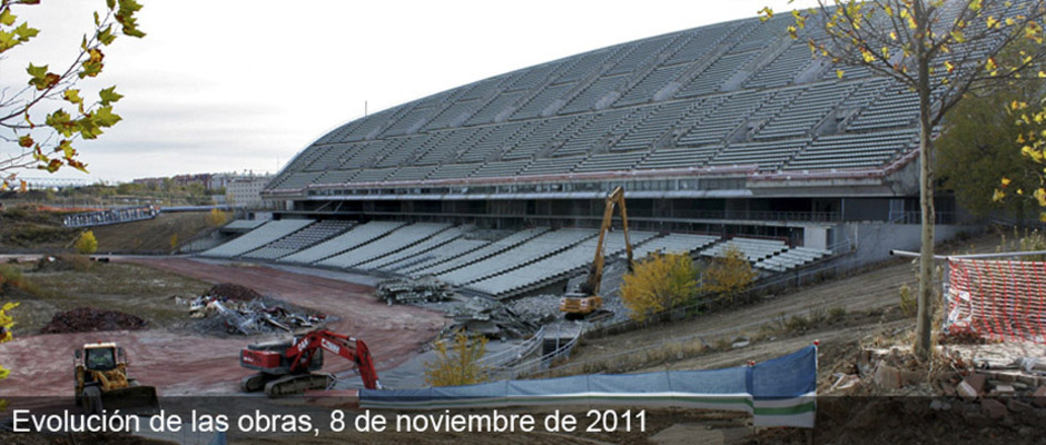 Obras del nuevo estadio del Atlético de Madrid (08/11/2011) 