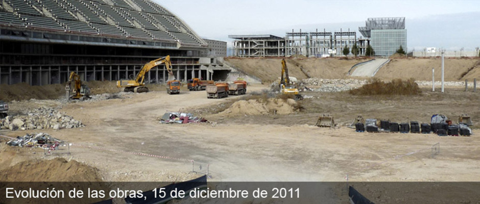 Obras del nuevo estadio del Atlético de Madrid (15/12/2011) 
