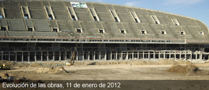 Obras del nuevo estadio del Atlético de Madrid (11/01/2012) 