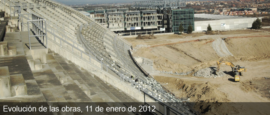 Obras del nuevo estadio del Atlético de Madrid (11/01/2012) 