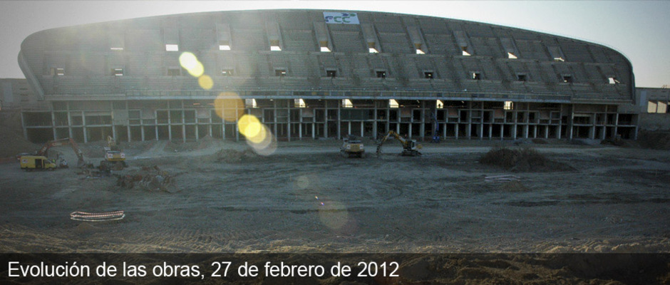 Obras del nuevo estadio del Atlético de Madrid (27/02/2012) 