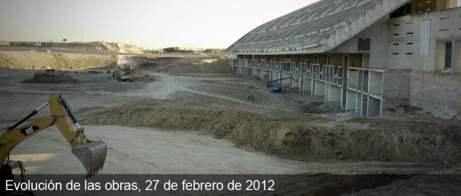 Obras del nuevo estadio del Atlético de Madrid (27/02/2012) 