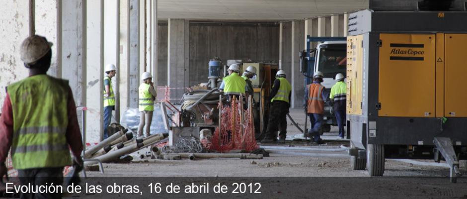 Obras del nuevo estadio del Atlético de Madrid (16/04/2012) 