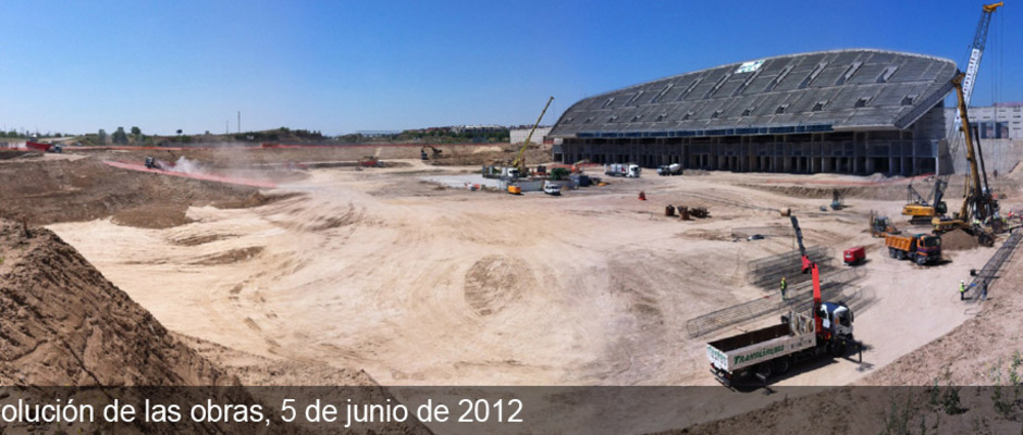 Obras del Nuevo Estadio del Atlético de Madrid (05/06/2012)