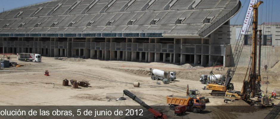 Obras del Nuevo Estadio del Atlético de Madrid (05/06/2012)