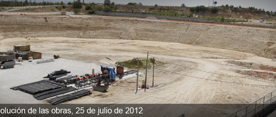 Obras del Nuevo Estadio del Atlético de Madrid (25/07/2012)