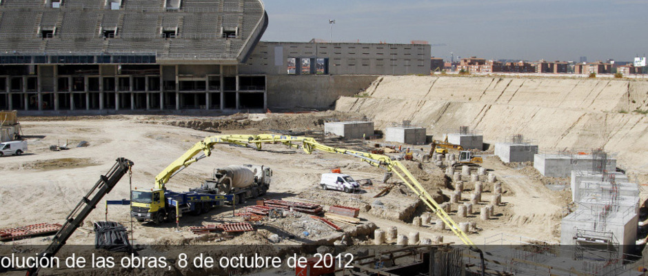 Obras del Nuevo Estadio del Atlético de Madrid (08/10/2012)