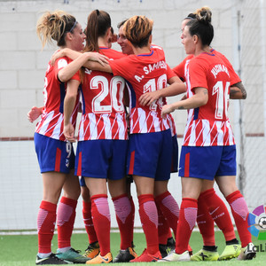 temp. 17-18. Madrid CFF - Atlético de Madrid Femenino | Celebración