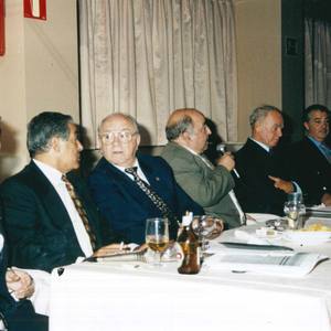 Collar, en una mesa de debate con Di Stéfano y Kubala, ex compañeros de la selección nacional