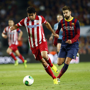 Temporada 2013/2014 FC Barcelona - Atlético de Madrid Diego Costa escapándose de Piqué