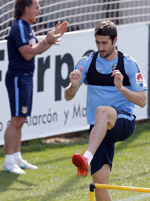temporada 14/15. Entrenamiento en la ciudad deportiva de Majadahonda. Cani ejercitándose durante el entrenamiento