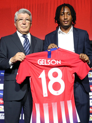 temporada 18/19. Presentación Gelson Martins en el Wanda Metropolitano y Enrique Cerezo