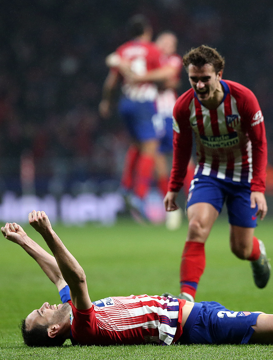 Temp. 18-19 | Atlético de Madrid - Athletic Club | Celebración gol Godín con Griezmann
