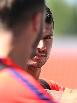 Temporada 18/19. Entrenamiento en la ciudad deportiva Wanda. Vitolo durante el entrenamiento.