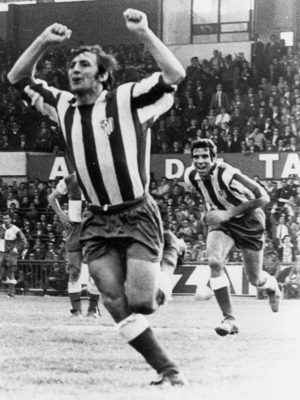Temp. 1969-70 | Campeones de Liga  en Sabadell | Celebración Ufarte