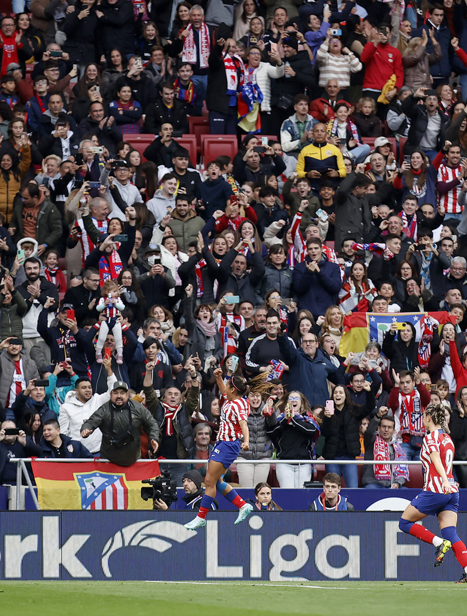 Temp. 22-23 | Atlético de Madrid Femenino - FC Barcelona | Celebración gol Santos