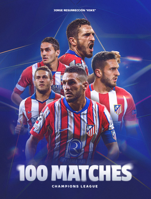 Koke has played 100 games in the Champions League 