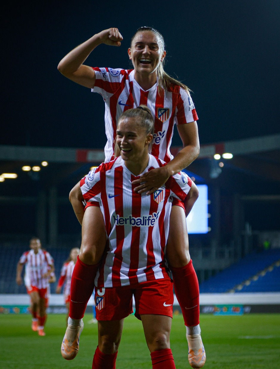 Temp. 25-26 | St. Pölten - Atlético de Madrid Femenino | UEFA Women's Champions League | Medina y Boe Risa celebración