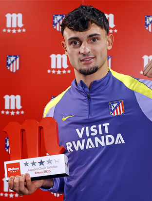 Pubill scoops January 'Jugador Cinco Estrellas' powered by Fútbol Mahou MVP award