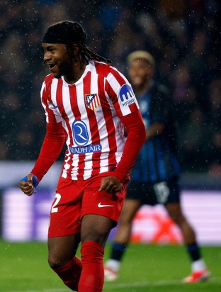 The action from Club Brugge - Atlético de Madrid