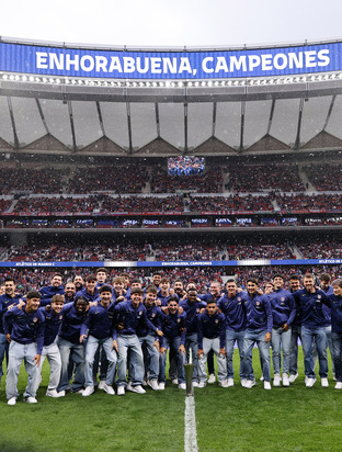 El Atlético de Madrid C homenajeado tras proclamarse campeón de Tercera RFEF