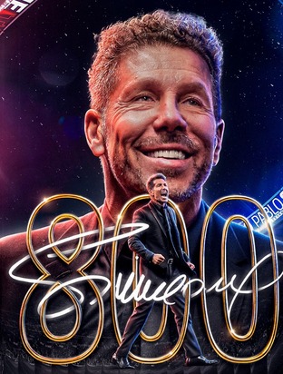 Simeone managed his 800th match as coach of Atlético de Madrid