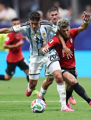 Molina, Julián Alvarez y Nico participaron en la remontada de Argentina frente a Egipto