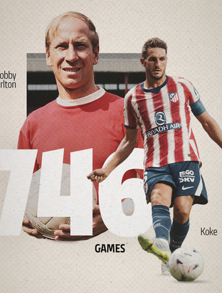 Koke equals Bobby Charlton
