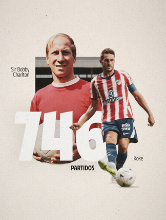 Koke iguala a Sir Bobby Charlton 