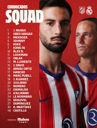 Descubre los convocados para el derbi