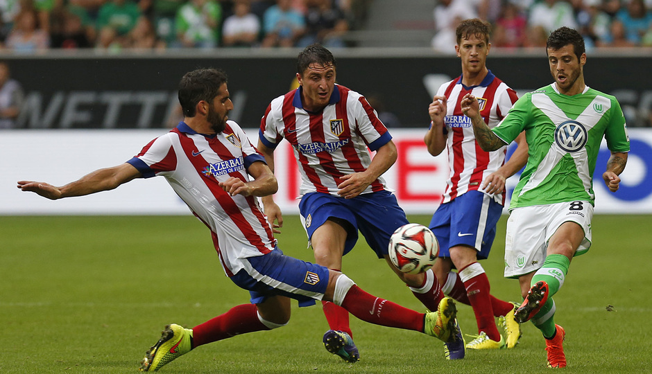 Pretemporada 2014-15. Wolfsburgo - Atlético de Madrid. El partido gozó de tensión en todo momento.