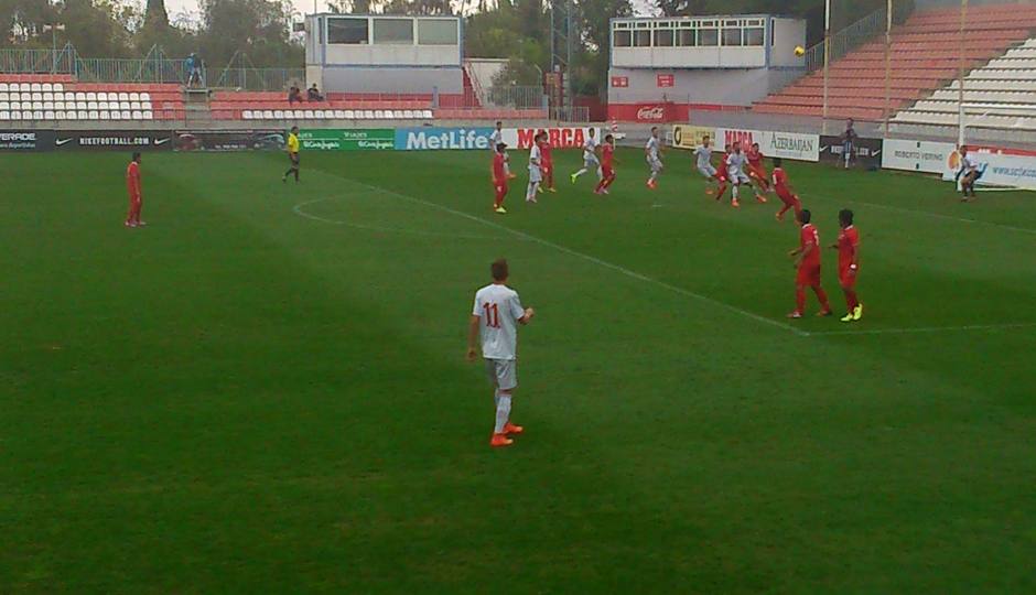 Imagen del partido entre el Atlético B y la selección de Indonesia Sub-19
