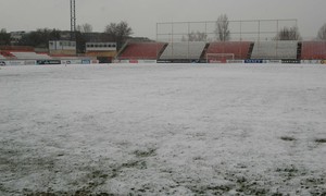 Gran nevada sobre el campo 1 de la Ciudad Deportiva