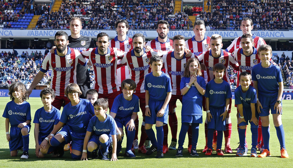 Temporada 14-15. Jornada 32. Deportivo de la Coruña - Atlético de Madrid. Nuestro once frente al Deportivo de la Coruña.