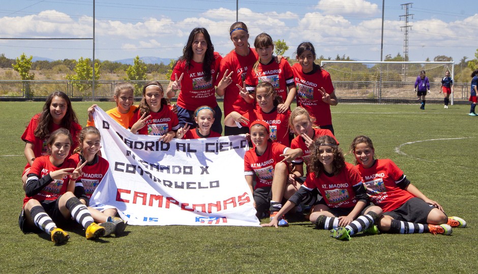 Temp. 2014-2015. Atlético de Madrid Féminas Infantil B campeón de Liga