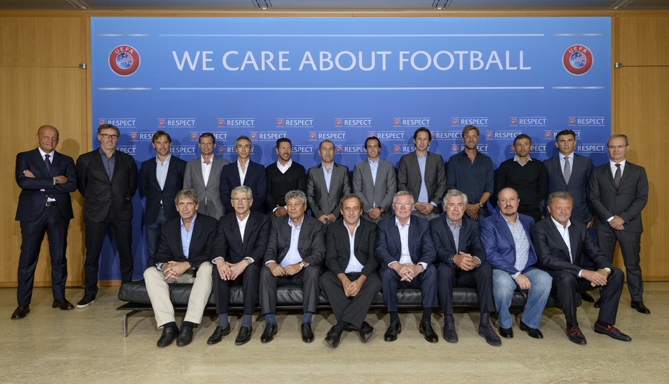 Simeone, en la reunión de entrenadores de la UEFA