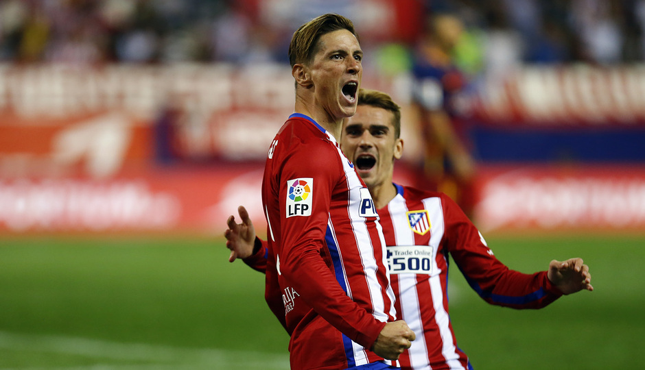 temp. 2015-2016. Atlético de Madrid-FC Barcelona: Celebración gol de Torres