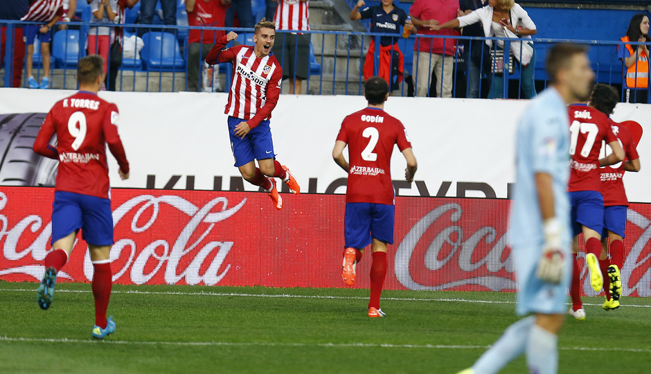 Temp. 2015-2016 | Griezmann celebra el gol conseguido ante el Getafe