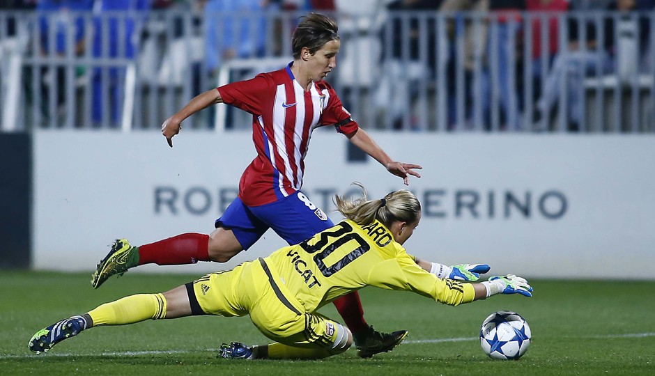 Atlético de Madrid Féminas-Olympique Lyonnais. Ida de los octavos de final de la Women's Champions League. 