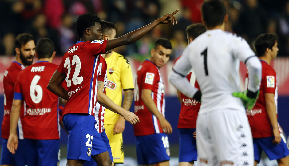 TEMp. 2015-2016 | Atlético de Madrid-Reus | Celebración gol de Thomas